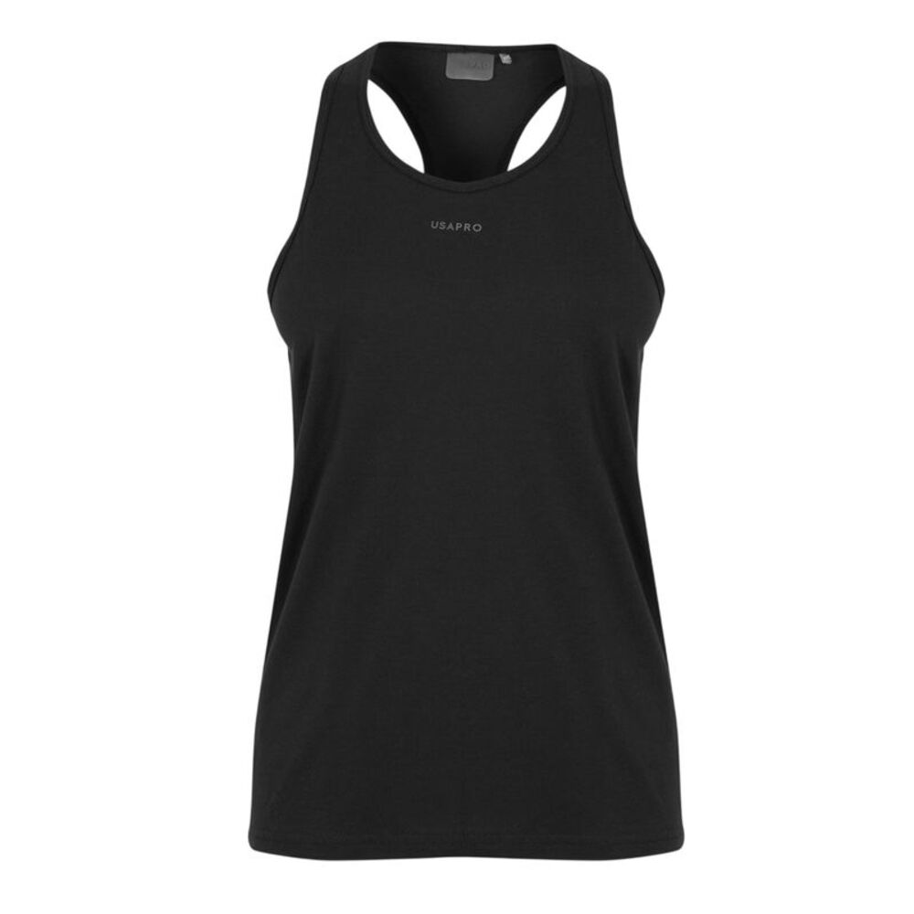 USA Womens/Ladies Racerback Tank Top / Black